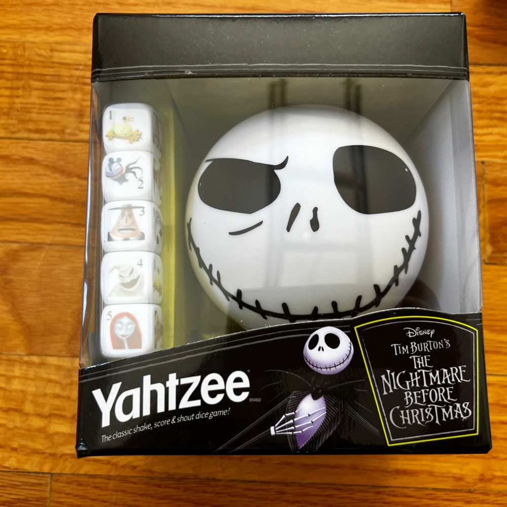 The Nightmare Before Christmas Jack Skellington Yahtzee - White & Black